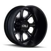 Cali Off-Road - BRUTAL - Black - BLACK/MILLED SPOKES - 22" x 8.25", -180 Offset, 8x165.1 (Bolt Pattern), 116.7mm HUB