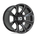 XD Series - XD854 REACTOR - Black - GLOSS BLACK MILLED - 20" x 10", -18 Offset, 5x127, 139.7 (Bolt Pattern), 78.1mm HUB