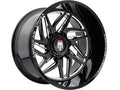 American Truxx - GOLIATH - Black - BLACK/MILLED - 22" x 12", -44 Offset, 8x165.1 (Bolt Pattern), 125.2mm HUB