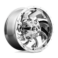 Fuel - D573 CLEAVER - Polished - CHROME PLATED - 22" x 12", -44 Offset, 6x135, 139.7 (Bolt Pattern), 106.1mm HUB