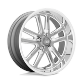 US Mag - U130 BULLET - Gunmetal - TEXTURED GUN METAL WITH MILLED EDGES - 17" x 8", 1 Offset, 5x127 (Bolt Pattern), 78.1mm HUB