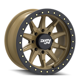 Dirty Life - DT-2 - Gold - SATIN GOLD WITH SIMULATED RING - 20" x 9", 0 Offset, 8x170 (Bolt Pattern), 130.8mm HUB