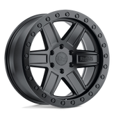 Black Rhino - ATTICA - Black - Matte Black with Black Ring - 17" x 9", 12 Offset, 6x139.7 (Bolt Pattern), 112.1mm HUB