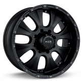 RTX Wheels - Crawler - Black - Matte Black - 17" x 8", 20 Offset, 8x165.1 (Bolt Pattern), 130mm HUB