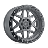 Black Rhino - KELSO - Gunmetal - BATTLESHIP GRAY WITH BLACK RING - 20" x 9", 12 Offset, 6x139.7 (Bolt Pattern), 112.1mm HUB