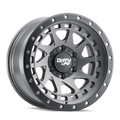 Dirty Life - ENIGMA - Grey - SATIN GRAPHITE/BLACK LIP - 17" x 9", -12 Offset, 8x165.1 (Bolt Pattern), 130.8mm HUB