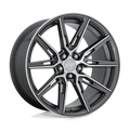 Niche - M220 GEMELLO - Gunmetal - GLOSS ANTHRACITE MACHINED - 20" x 9", 35 Offset, 5x120 (Bolt Pattern), 72.6mm HUB