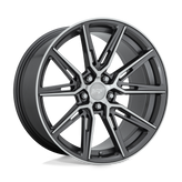 Niche - M220 GEMELLO - Gunmetal - GLOSS ANTHRACITE MACHINED - 20" x 9", 35 Offset, 5x120 (Bolt Pattern), 72.6mm HUB