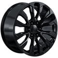 ART - Replica 271 - Black - Gloss Black - 22" x 9", 31 Offset, 6x139.7 (Bolt Pattern), 77.8mm HUB