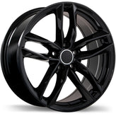 Replika - R167 - Black - Gloss Black - 18" x 8", 42 Offset, 5x112 (Bolt Pattern), 57.1mm HUB