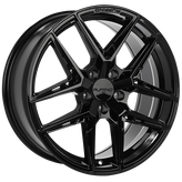 Ruffino Wheels - Rayden - Black - Gloss Black - 22" x 9", 40 Offset, 5x108 (Bolt Pattern), 63.4mm HUB