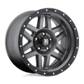 XD Series - XD128 MACHETE - Grey - Matte Gray Black Ring - 18" x 9", -12 Offset, 6x139.7 (Bolt Pattern), 106.1mm HUB