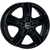 Mak Wheels - STONE5 - Black - GLOSS BLACK - 17" x 7", 55 Offset, 5x112 (Bolt Pattern), 66.6mm HUB