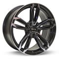 RTX Wheels - Ultra 5 - Black - Black Machined Grey - 16" x 7", 38 Offset, 5x114.3 (Bolt Pattern), 73.1mm HUB