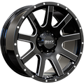 Envy Wheels - CRAZE - Black - GLOSS BLACK / SIDE MILL - 20" x 9", 30 Offset, 5x150 (Bolt Pattern), 111mm HUB