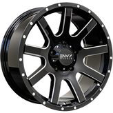 Envy Wheels - CRAZE - Black - GLOSS BLACK / SIDE MILL - 20" x 9", 30 Offset, 5x150 (Bolt Pattern), 111mm HUB