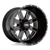 Moto Metal - MO962 - Black - Gloss Black Milled - 20" x 9", 0 Offset, 6x135 (Bolt Pattern), 87.1mm HUB
