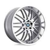 Beyern - MESH - Silver - SILVER WITH MIRROR CUT LIP - 17" x 8", 15 Offset, 5x120 (Bolt Pattern), 72.6mm HUB