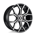 DUB - S209 ROYALTY - Black - Gloss Machined Double Dark Tint - 22" x 9.5", 32 Offset, 5x112 (Bolt Pattern), 72.6mm HUB