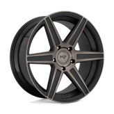 Niche - M236 CARINA - Black - MATTE MACHINED DOUBLE DARK TINT - 22" x 9.5", 30 Offset, 5x150 (Bolt Pattern), 110.1mm HUB