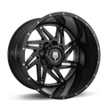 American Truxx - WARRIOR - Black - BLACK/MILLED - 20" x 10", -24 Offset, 6x135, 139.7 (Bolt Pattern), 106.1mm HUB