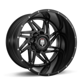 American Truxx - WARRIOR - Black - BLACK/MILLED - 20" x 10", -24 Offset, 6x135, 139.7 (Bolt Pattern), 106.1mm HUB