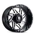 American Truxx - WARRIOR - Black - BLACK/MACHINED - 20" x 12", -44 Offset, 6x135, 139.7 (Bolt Pattern), 106.1mm HUB