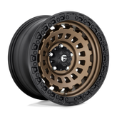 Fuel - D634 ZEPHYR - Bronze - MATTE BRONZE BLACK BEAD RING - 17" x 9", -12 Offset, 5x127 (Bolt Pattern), 71.5mm HUB