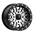 MSA Offroad Wheels - M37 BRUTE BEADLOCK - Black - GLOSS BLACK MACHINED - 14" x 7", 10 Offset, 4x110 (Bolt Pattern), 86mm HUB