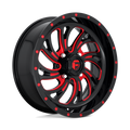 Fuel UTV - D642 KOMPRESSOR - Black - GLOSS BLACK RED TINTED CLEAR - 18" x 7", 13 Offset, 4x156 (Bolt Pattern), 132mm HUB