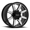 Helo - HE909 - Black - Gloss Black Machined - 18" x 9", 0 Offset, 6x135, 139.7 (Bolt Pattern), 106.1mm HUB