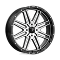 MSA Offroad Wheels - M38 BRUTE - Black - GLOSS BLACK MACHINED - 22" x 7", 10 Offset, 4x156 (Bolt Pattern), 132mm HUB