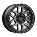 KMC Wheels - KM544 MESA - Black - SATIN BLACK WITH GRAY TINT - 17" x 9", 18 Offset, 6x139.7 (Bolt Pattern), 106.1mm HUB