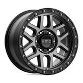 KMC Wheels - KM544 MESA - Black - SATIN BLACK WITH GRAY TINT - 17" x 9", 18 Offset, 6x139.7 (Bolt Pattern), 106.1mm HUB