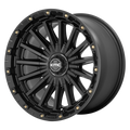 KMC Wheels - KM102 SIGNAL - Black - SATIN BLACK - 17" x 9", -12 Offset, 5x127, 139.7 (Bolt Pattern), 78.1mm HUB