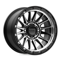 KMC Wheels - KM542 IMPACT - Black - SATIN BLACK MACHINED - 17" x 9", -12 Offset, 6x139.7 (Bolt Pattern), 106.1mm HUB