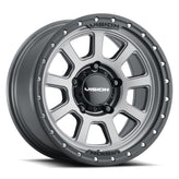 Vision Wheel Off-Road - 350 OJOS - Grey - Satin Grey - 17" x 9", -12 Offset, 5x127 (Bolt Pattern), 78.1mm HUB