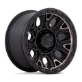 Fuel - D824 TRACTION - Black - MATTE BLACK WITH DOUBLE DARK TINT - 17" x 9", 1 Offset, 6x120 (Bolt Pattern), 67.1mm HUB