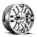 Fuel - D631 SLEDGE - Polished - CHROME PLATED - 20" x 10", -18 Offset, 5x139.7, 150 (Bolt Pattern), 110.1mm HUB