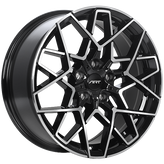 ART - Replica 192 - Black - Gloss Black - Machined Face - 19" x 8", 25 Offset, 5x112 (Bolt Pattern), 66.6mm HUB