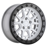 Black Rhino - GRAVEL BEADLOCK - White - GLOSS WHITE W/ BLACK RING & BOLTS - 15" x 7", 15 Offset, 5x100 (Bolt Pattern), 72.56mm HUB