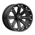 MSA Offroad Wheels - M20 KORE - Black - SATIN BLACK - 14" x 7", 0 Offset, 4x110 (Bolt Pattern), 86mm HUB