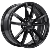 ART - Replica 75 - Black - Gloss Black - 17" x 7.5", 45 Offset, 5x112 (Bolt Pattern), 57.1mm HUB