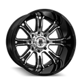 American Truxx - BOMB - Black - BLACK/MACHINED - 20" x 12", -44 Offset, 5x127 (Bolt Pattern), 78.1mm HUB