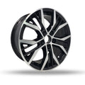 DTD - Replica - Black - Gloss Black Machined - 16" x 7", 45 Offset, 5x112 (Bolt Pattern), 57.1mm HUB