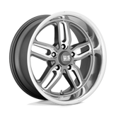 US Mag - U129 CTEN - Gunmetal - MATTE GUN METAL MILLED - 20" x 8.5", 7 Offset, 5x120.65 (Bolt Pattern), 72.6mm HUB