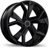 Replika - R252 - Black - Gloss Black - 20" x 8.5", 25 Offset, 5x112 (Bolt Pattern), 66.5mm HUB