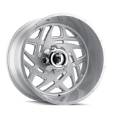 American Truxx - COSMOS - Silver - BRUSHED TEXTURE - 24" x 14", -76 Offset, 5x150 (Bolt Pattern), 110.5mm HUB