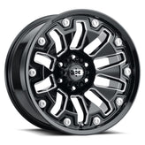 Vision Wheel Off-Road - 362 ARMOR - Black - Gloss Black Milled Spoke - 20" x 9", 0 Offset, 6x139.7 (Bolt Pattern), 78.1mm HUB