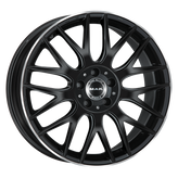 Mak Wheels - ARROW - Black - GLOSS BLACK MIRROR RING - 17" x 7.5", 40 Offset, 5x112 (Bolt Pattern), 66.6mm HUB